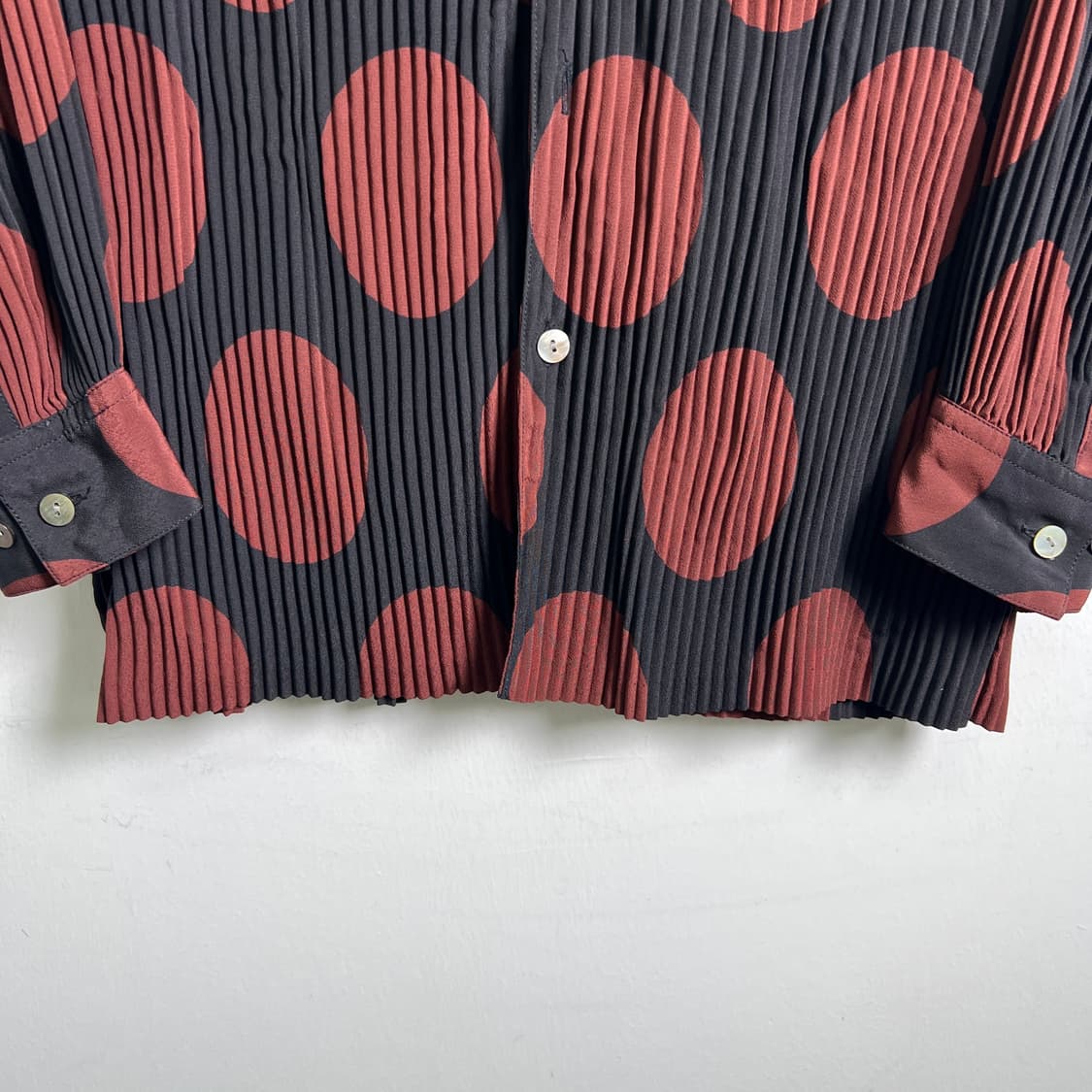 Atsuro Tayama 아츠로 타야마 플리츠 도트 셔츠 상품이미지5