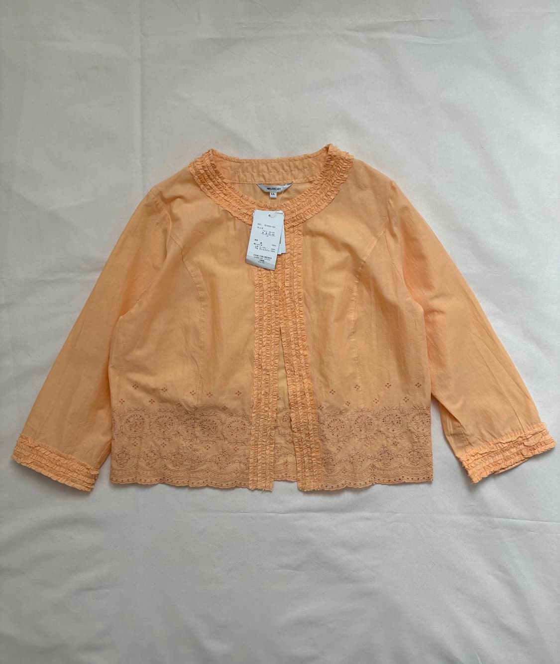 vintage orange frill lace blouse 상품이미지1