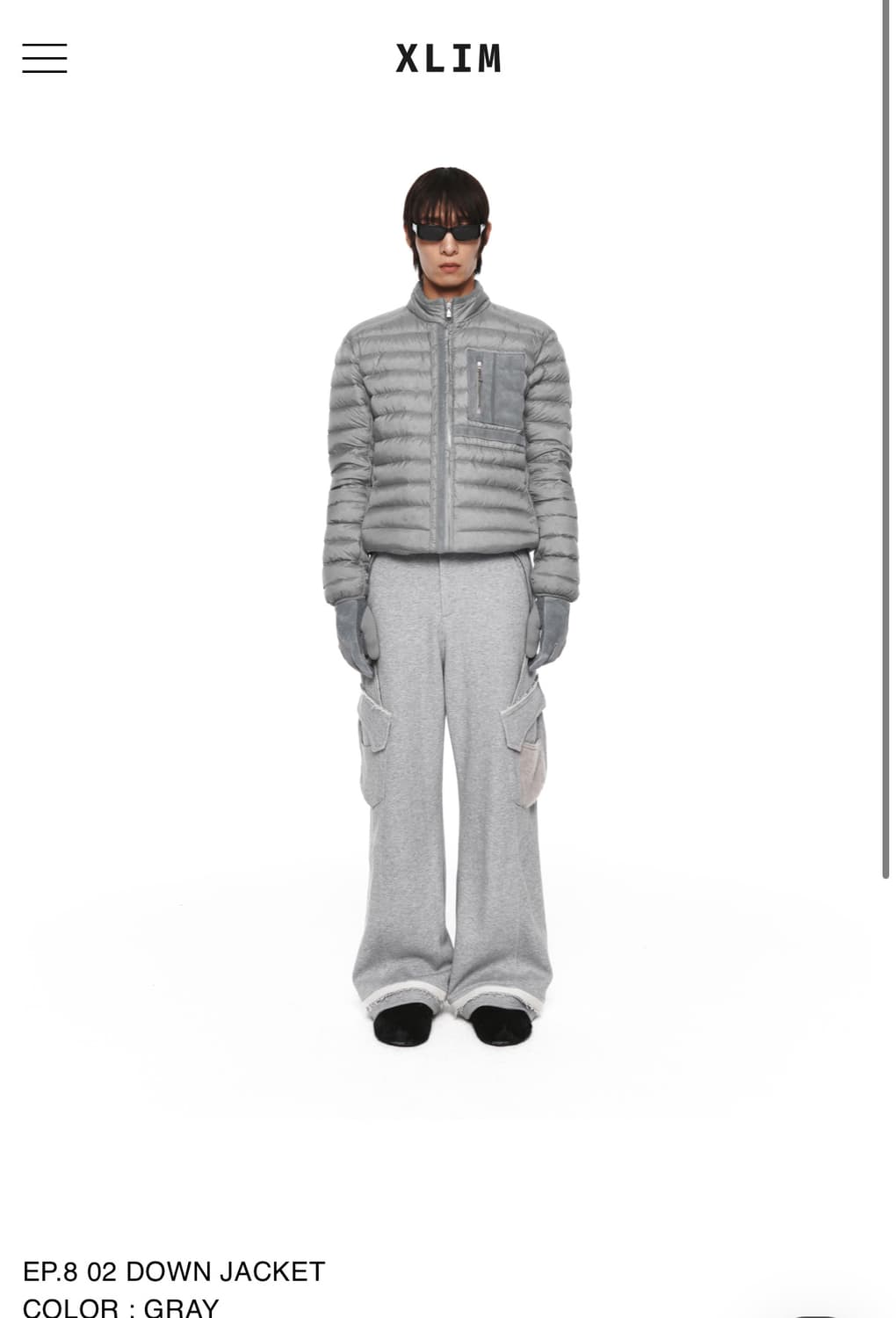 Xlim EP.8 02 DOWN JACKET L GRAY  상품이미지1