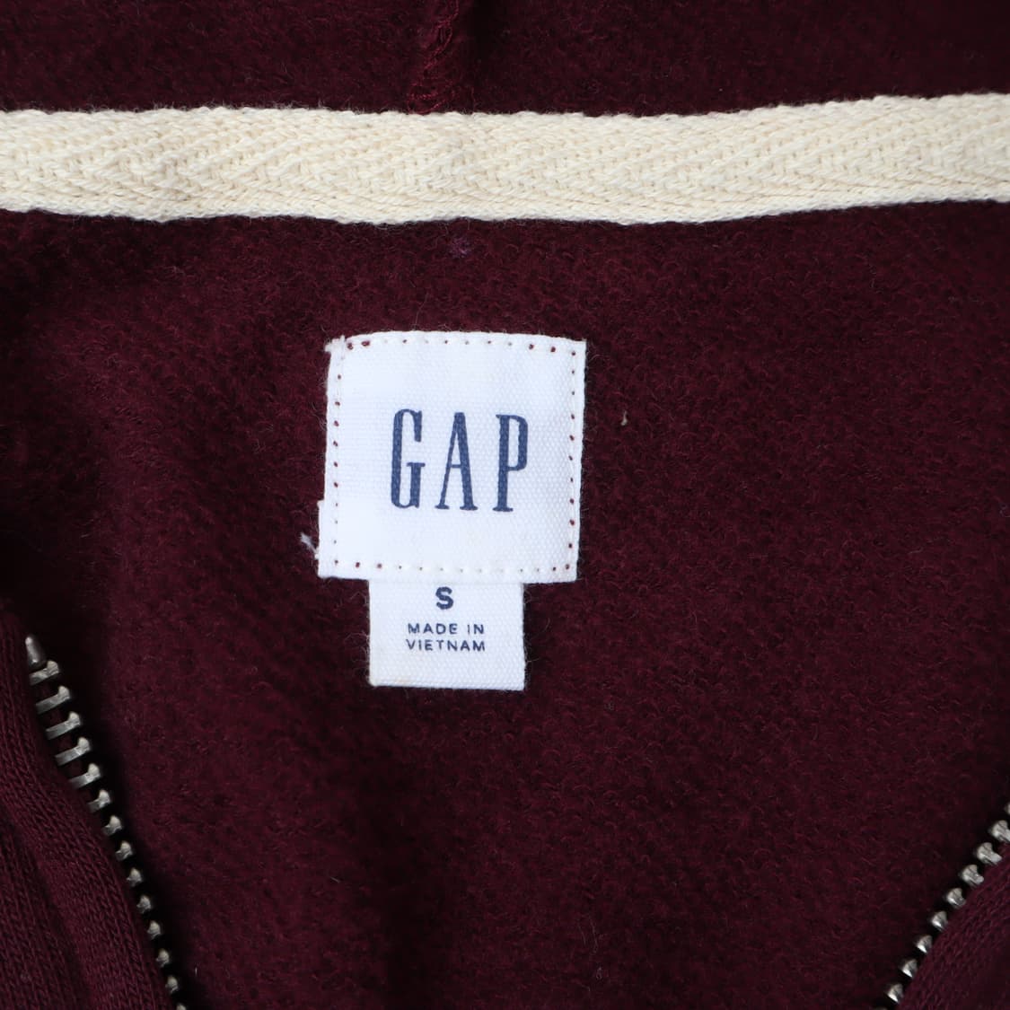 갭 버건디 로고 후드집업 상품이미지8