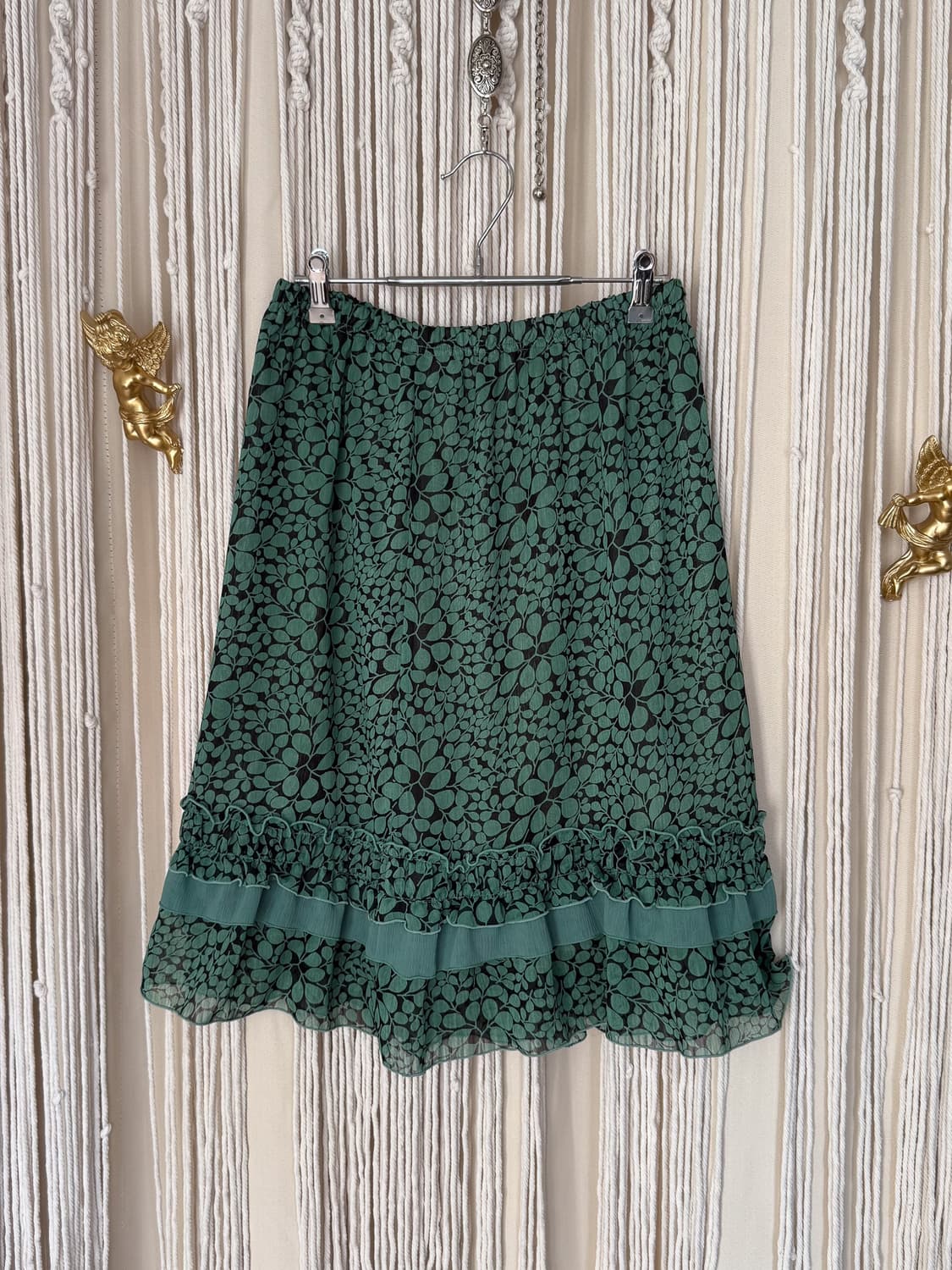 Chiffon Layered Banded Skirt 0083 상품이미지4