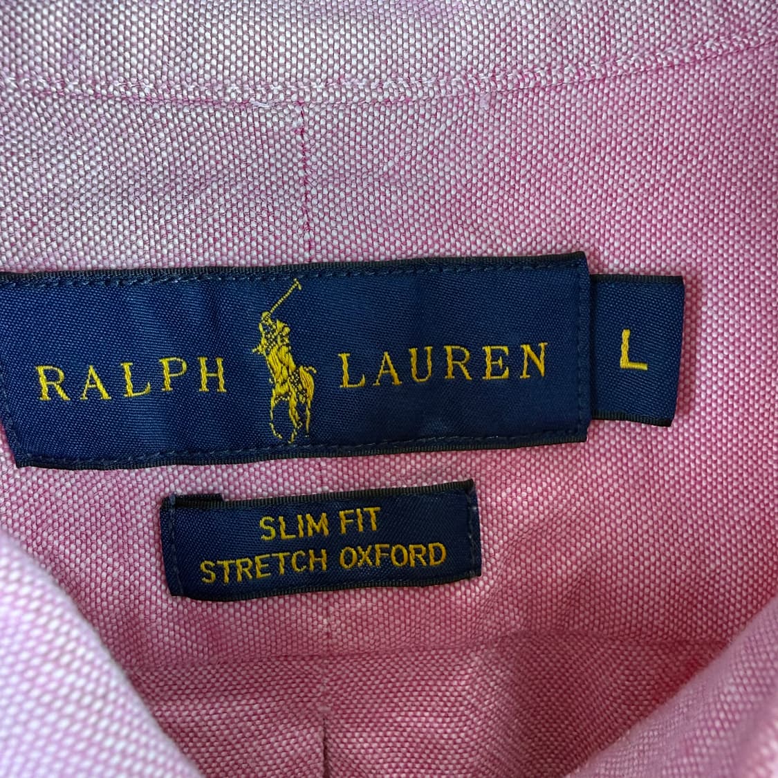L) 랄프로렌 슬림핏 옥스포드 셔츠 핑크 상품이미지3