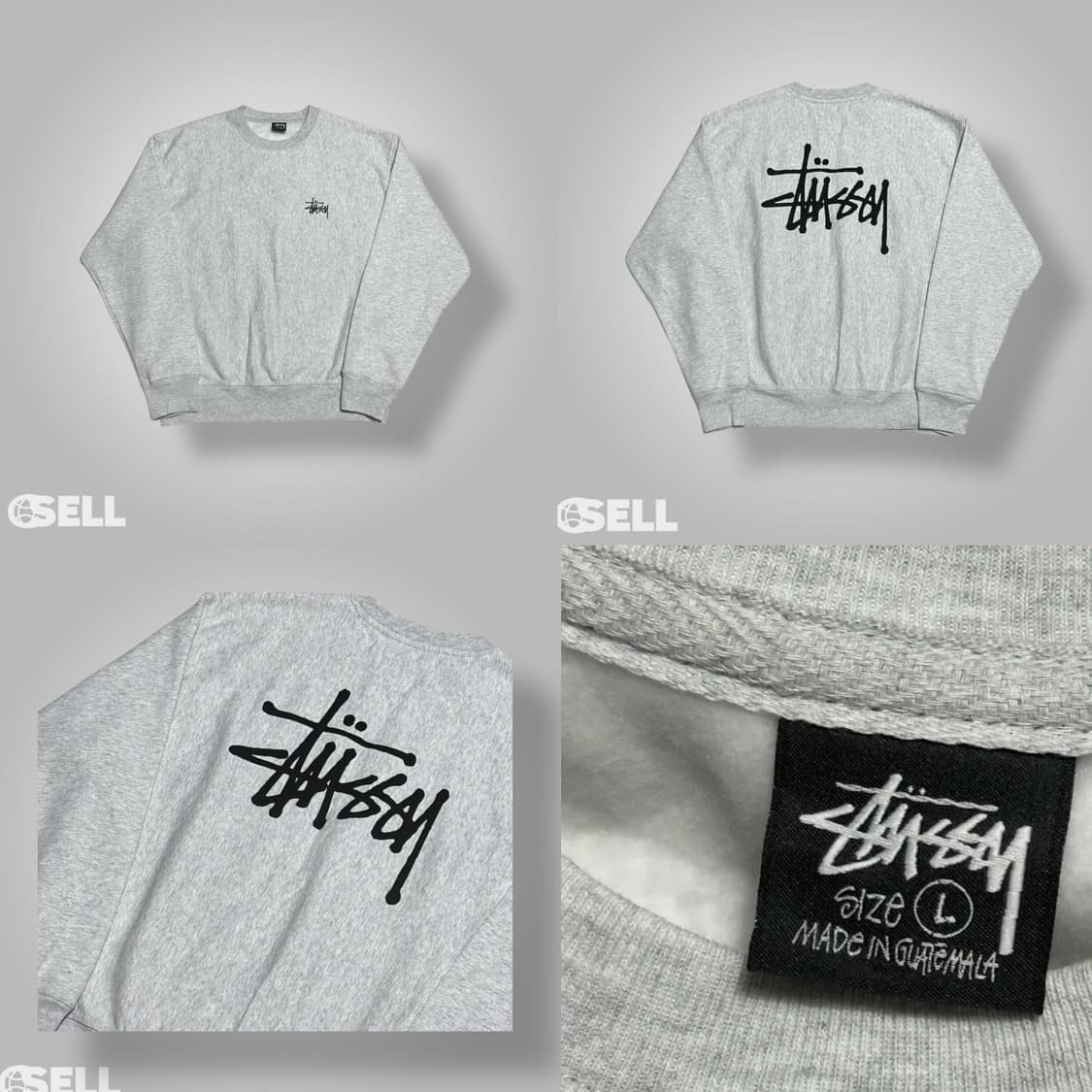 스투시 백로고 애쉬헤더 맨투맨 상품이미지3