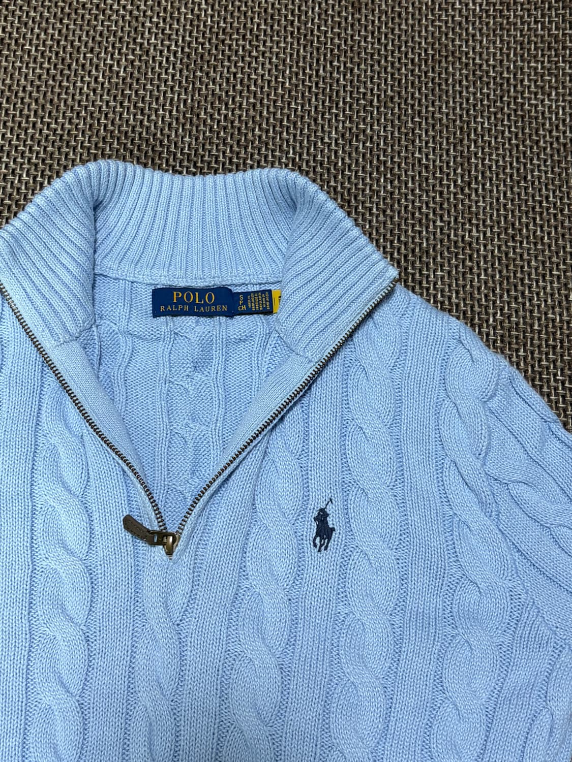 폴로 랄프로렌 케이블 반집업 니트 상품이미지3