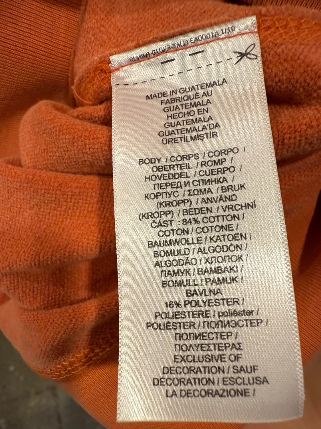 폴로 랄프로렌 네이비포니 오렌지 피그먼트 후드티 상품이미지4