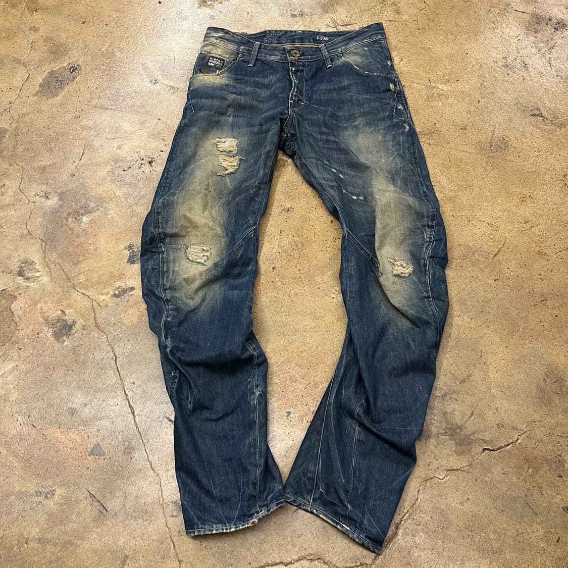 [정품/30] G-STAR RAW 데미지 워싱 청바지 b14 상품이미지2