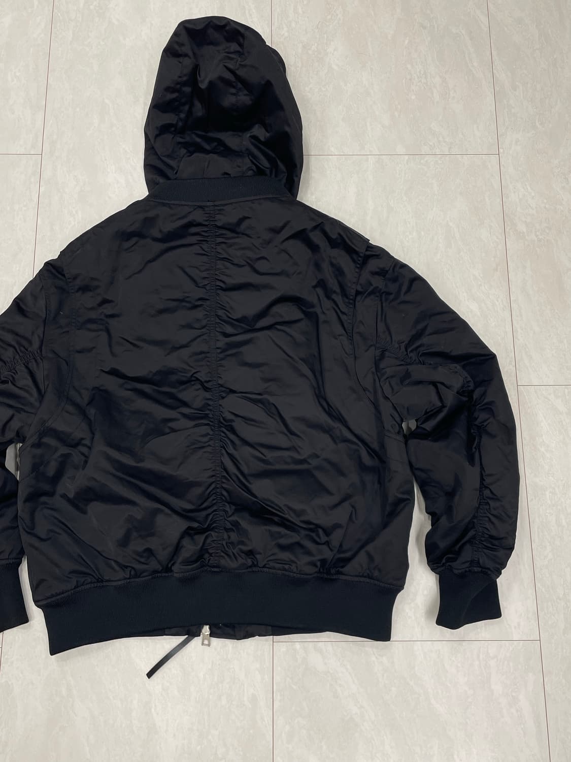 지오송지오 시그니처 레더 포켓 투웨이 디테일 항공 점퍼 상품이미지6