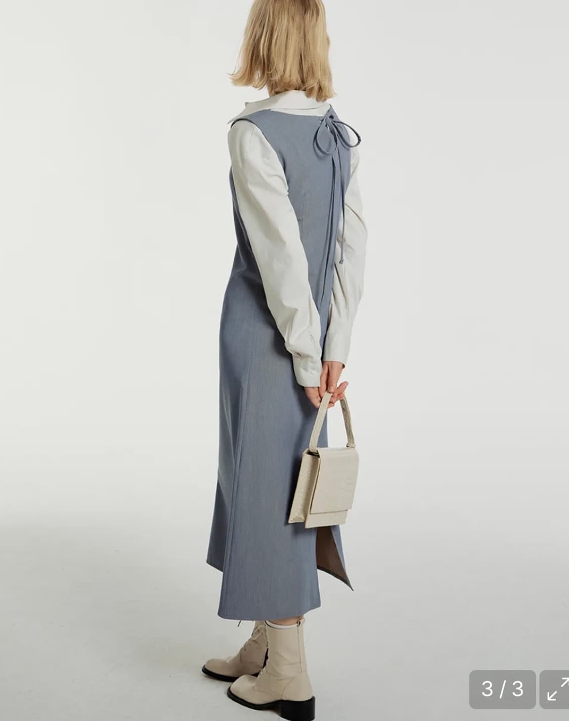 시티브리즈 스트링 슬리브리스 롱 원피스_VINTAGE BLUE 상품이미지3