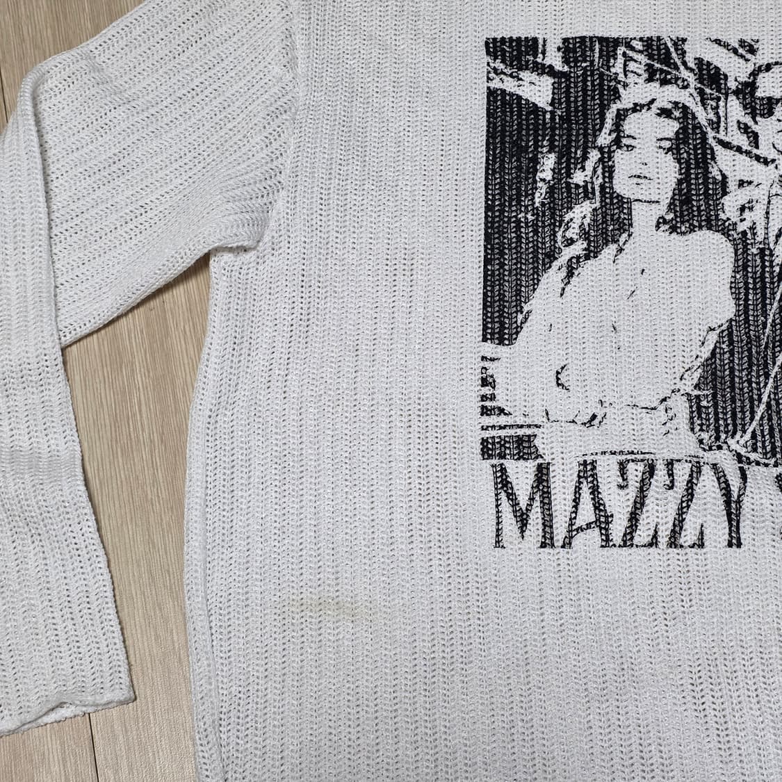 매지스타) 빈티지무드 네트 커버업 시스루 니트 상품이미지3