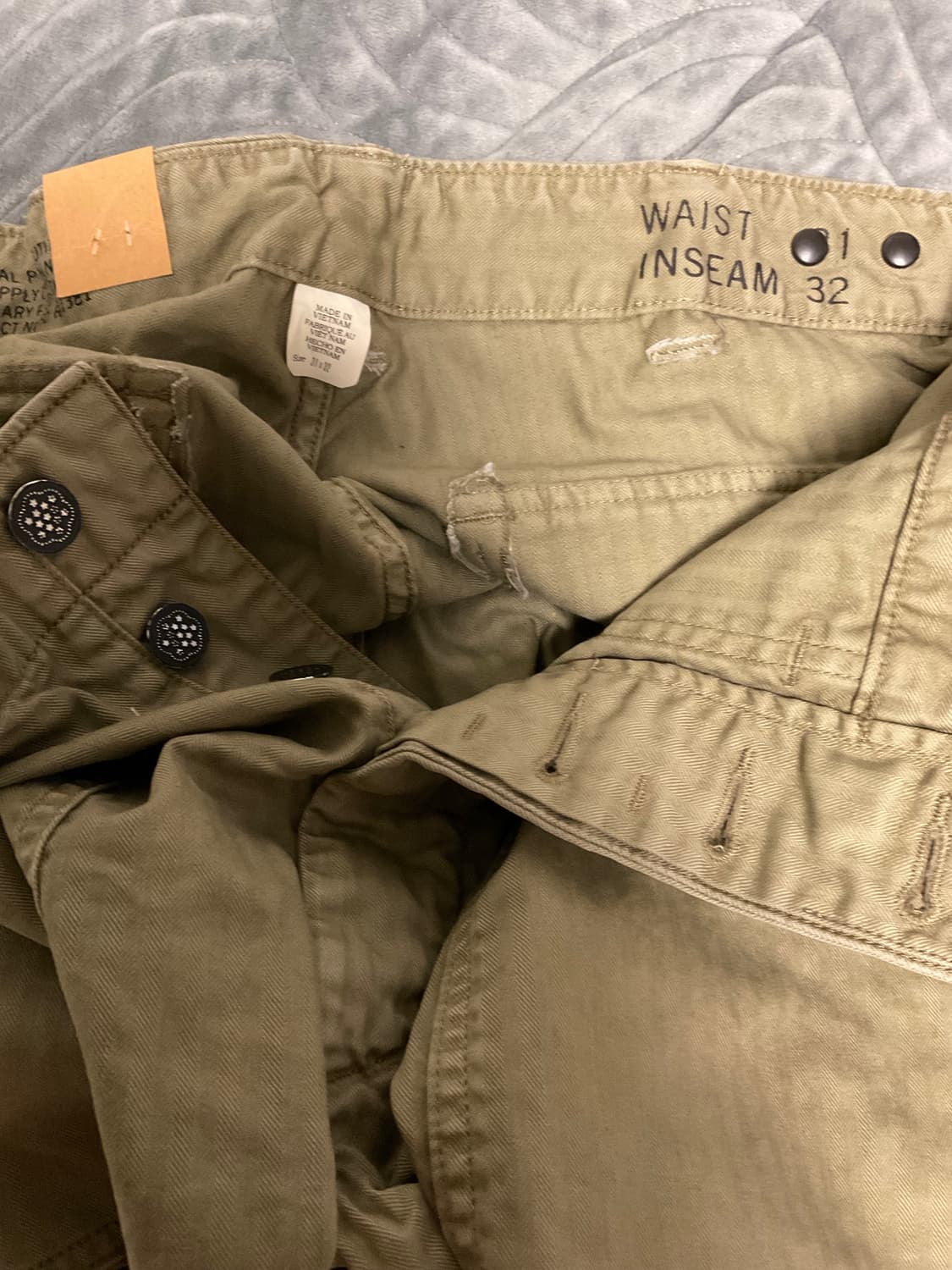 RRL 더블알엘 헤링본 퍼티그 팬츠 31x32 상품이미지3