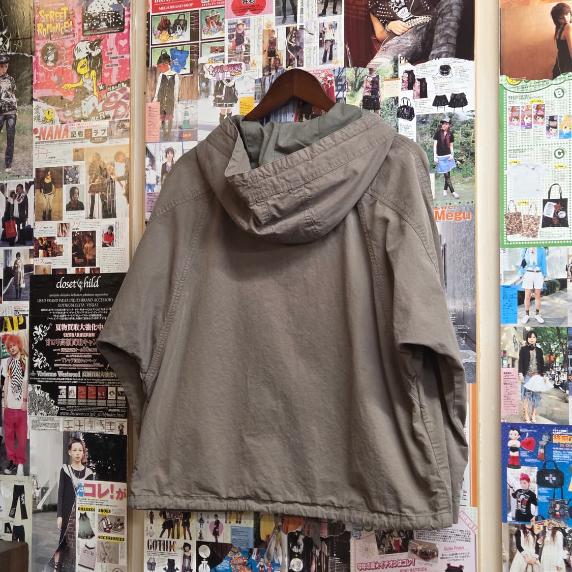 JPN 카키 브라운 후드 야상 자켓 상품이미지5