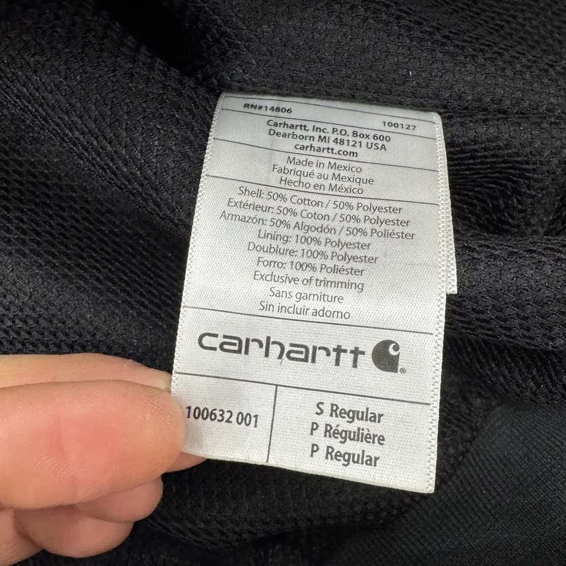 S(100) 칼하트 레인디펜더 헤비코튼 후드 집업  상품이미지5