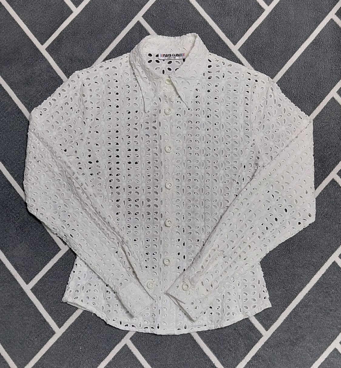 NARA CAMICIE  이태리 메이드 아일렛 펀칭 블라우스 (사이즈 1 상품이미지1