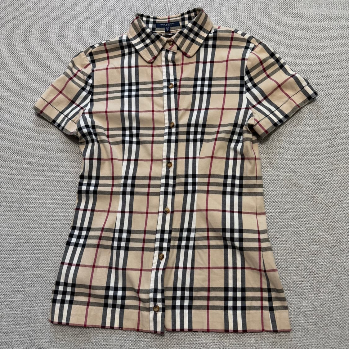 버버리 우먼스 노바 체크 반팔 셔츠 상품이미지1