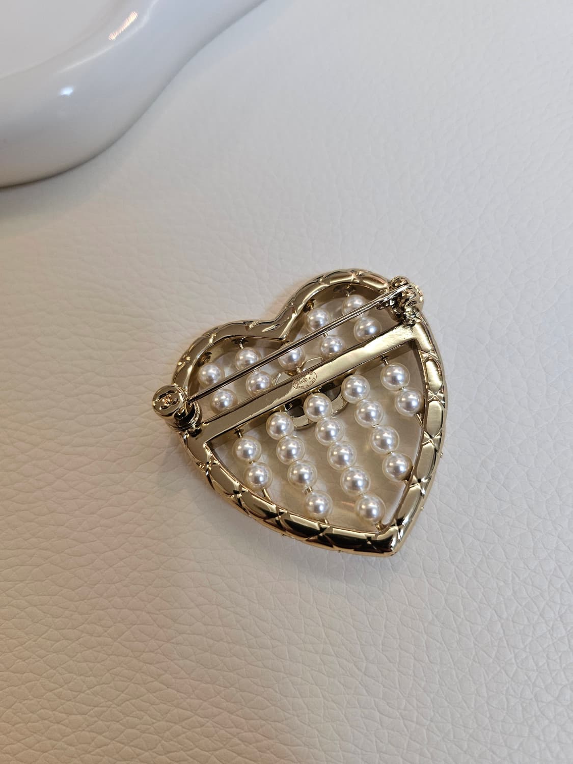 샤넬 진주하트 CC로고 브로치 업사이클링 상품이미지6