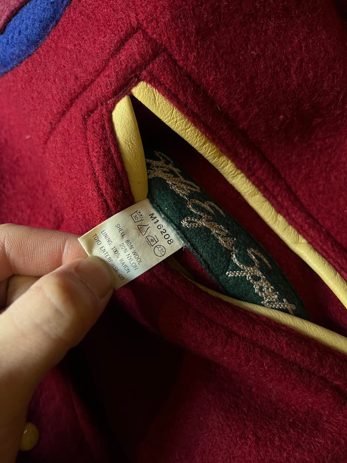 [38R]슈가케인 스타일아이즈 빈티지 레드 울 바시티 자켓 상품이미지6