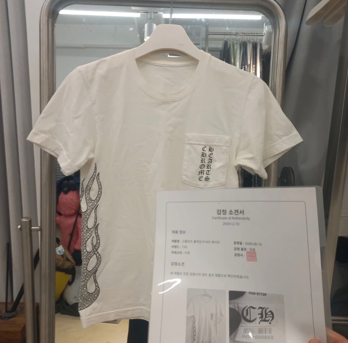크롬하트 포켓 플레임 반팔 S 상품이미지1