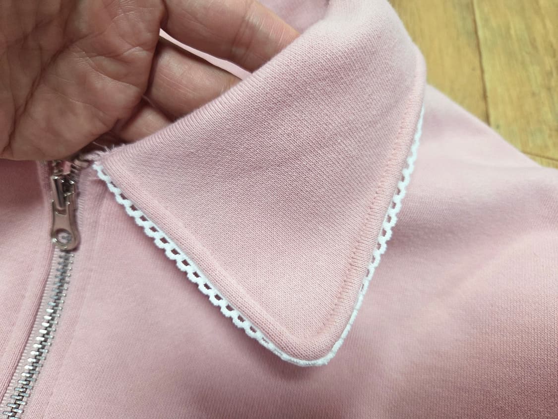 무아무아(muah muah) 투웨이 레이스 카라 집업자켓 새상품  상품이미지7