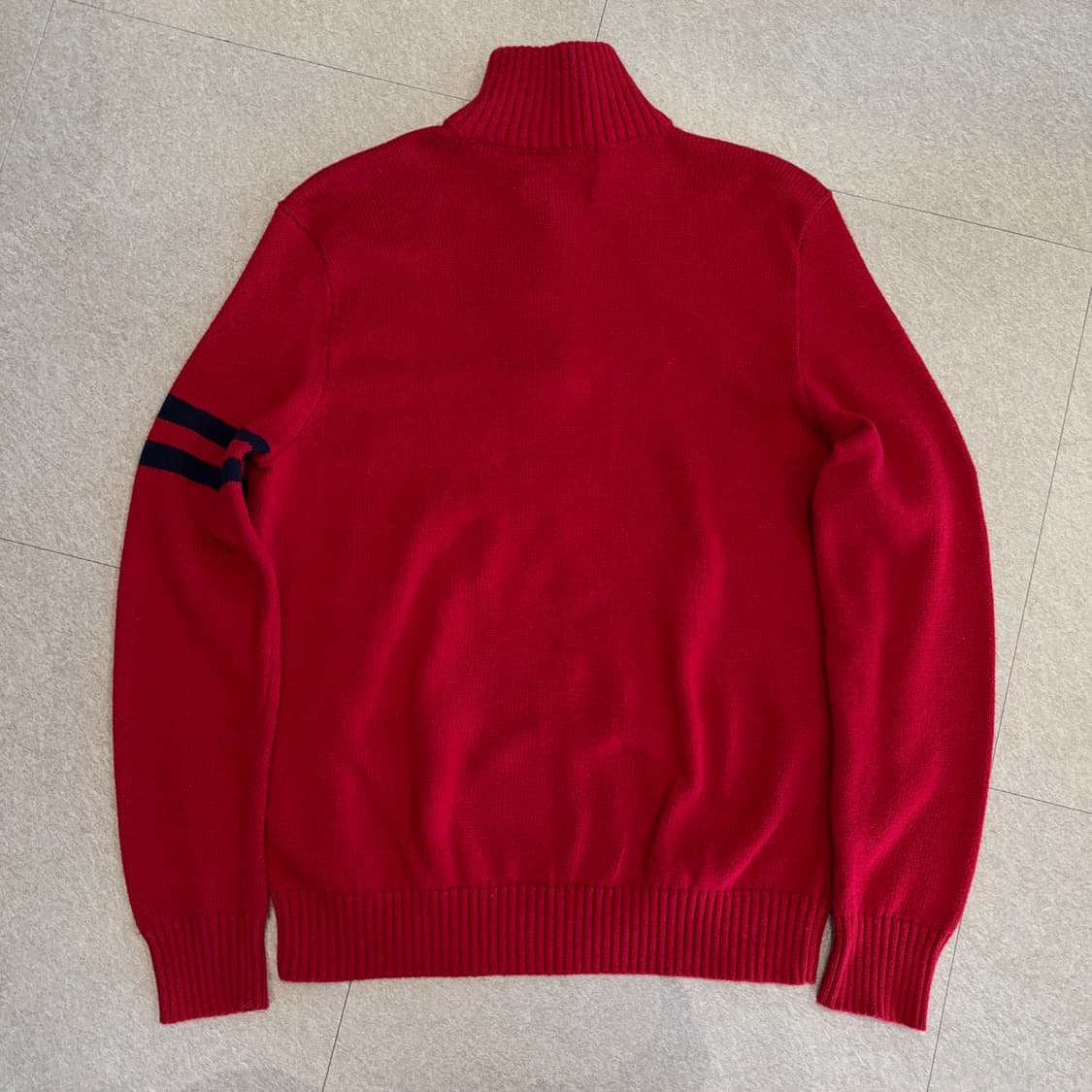 폴로 코튼 반집업 니트 상품이미지5