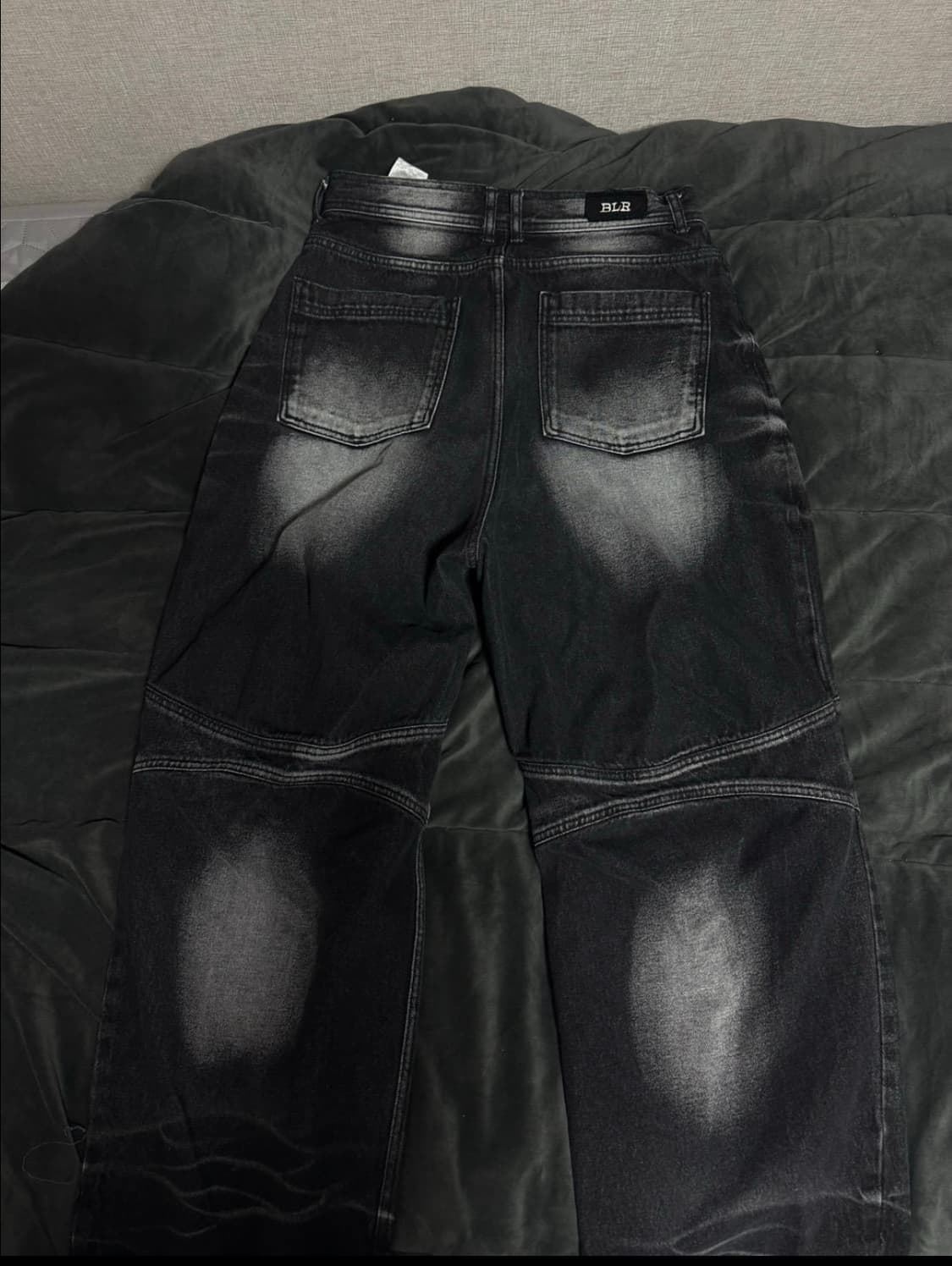 Blr 엠보스드 팬츠 데님블랙 상품이미지3