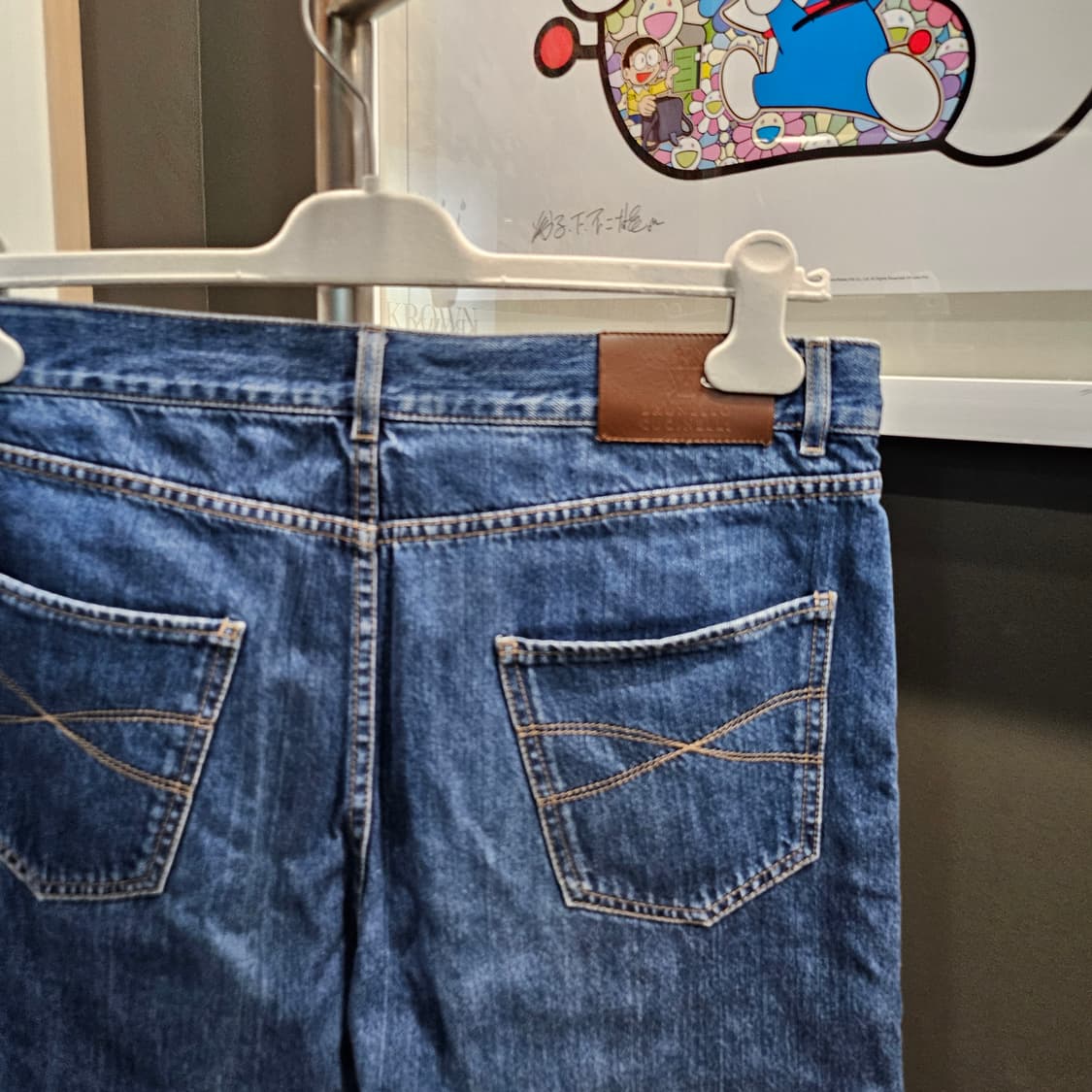 브루넬로 쿠치넬리 립 라이트웨이트 데님 레져 핏 트라우저 팬츠 상품이미지4