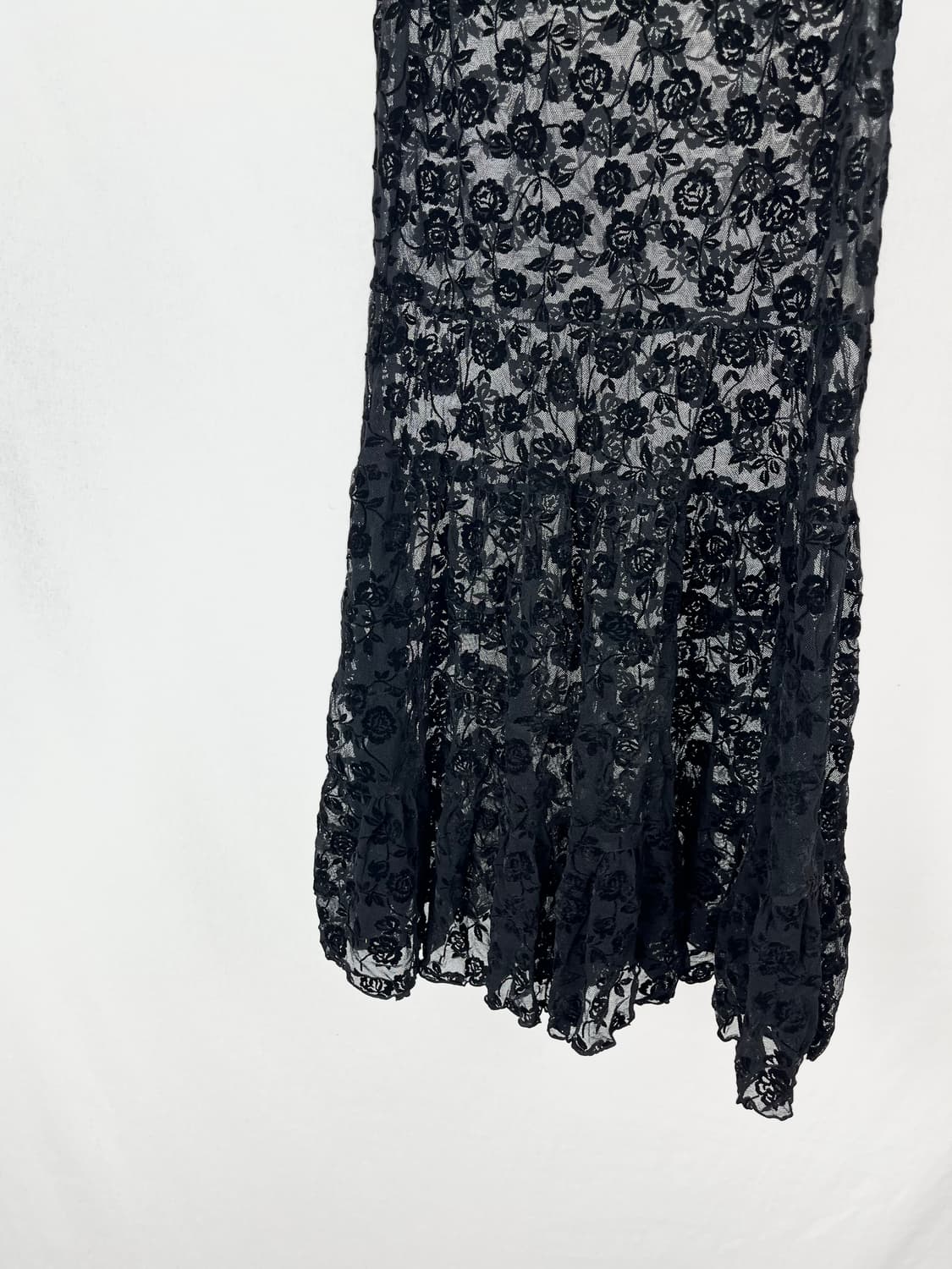 Shizuka Komuro 시스루 플라워 패턴 롱스커트  상품이미지3