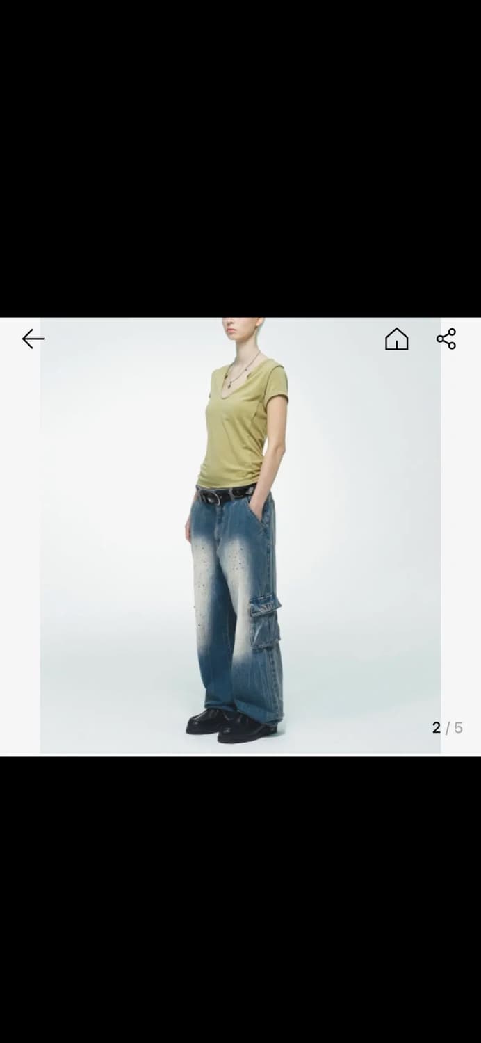 스컬프터 데님 카고 조거 팬츠 상품이미지2