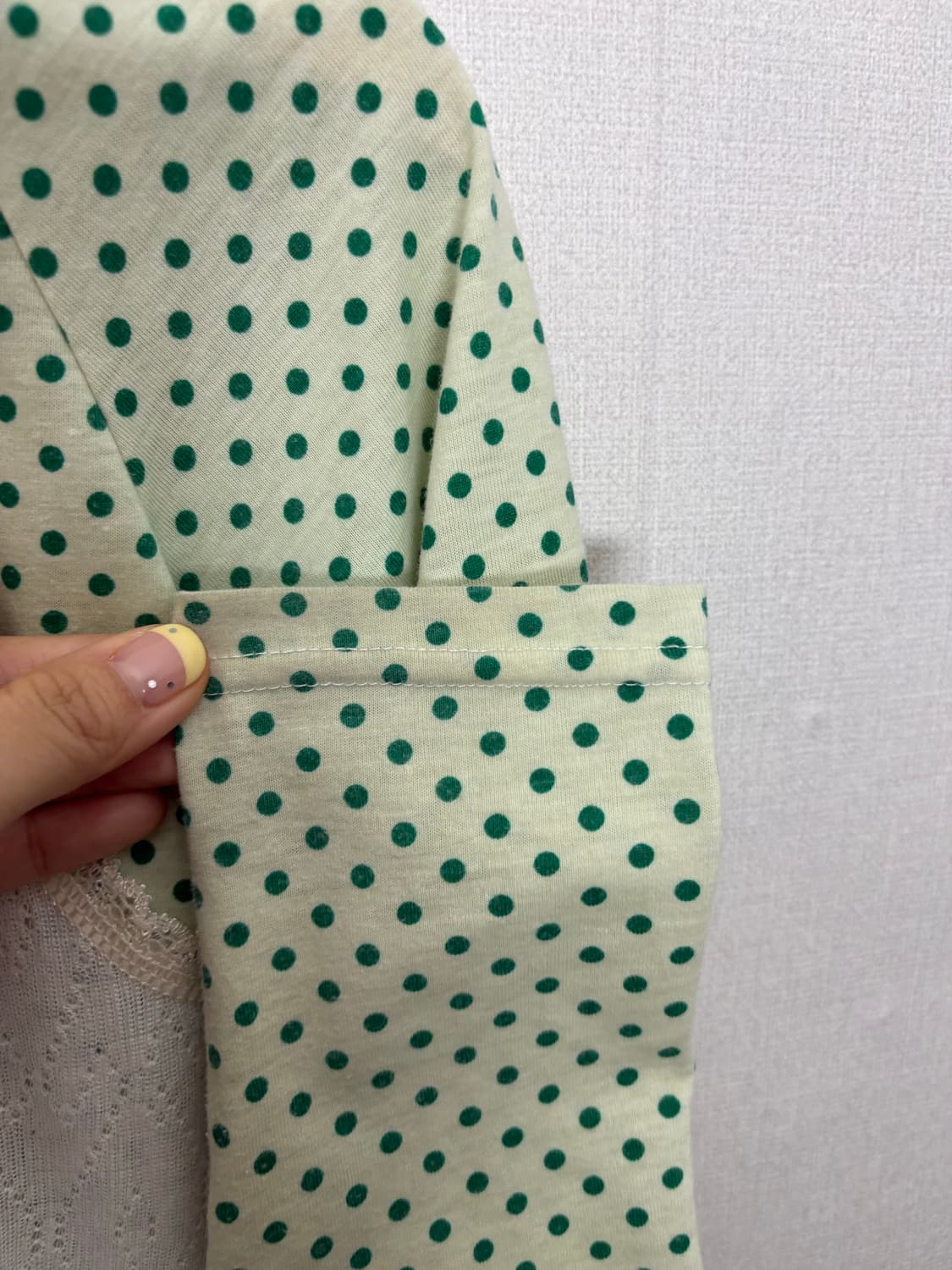 연두 도트 포인트 티셔츠 상품이미지10