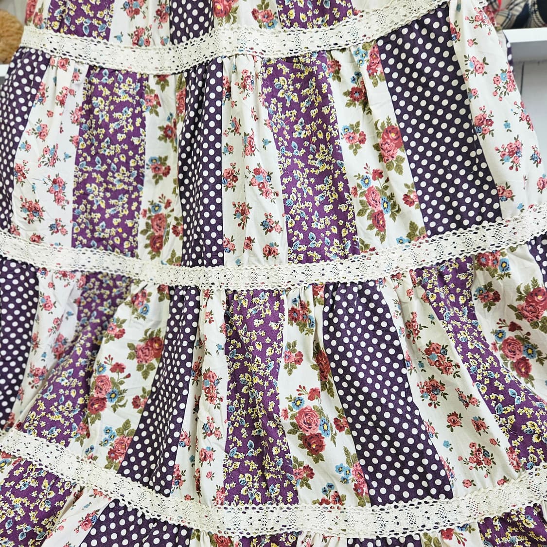 패치워크 플라워 롱원피스 상품이미지7