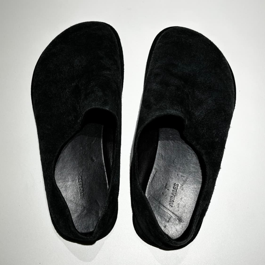 8.5) 오라리 24aw 스웨이드 슬리퍼 로퍼 블랙 상품이미지2