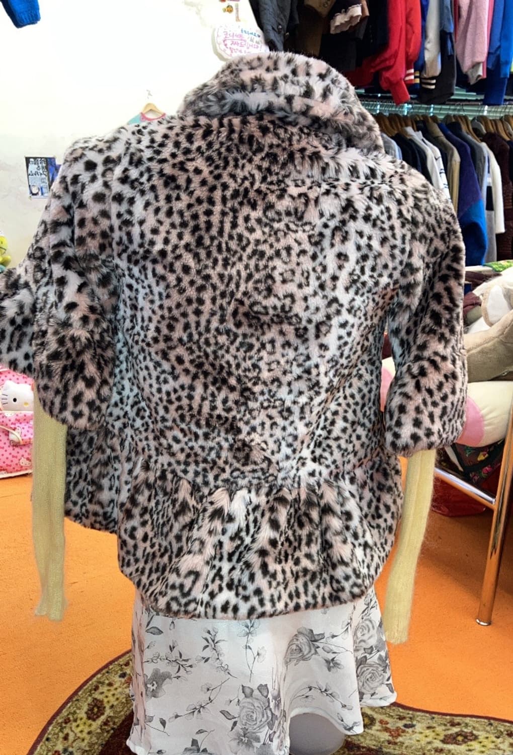 jpn 핑크 호피 퍼자켓 상품이미지3