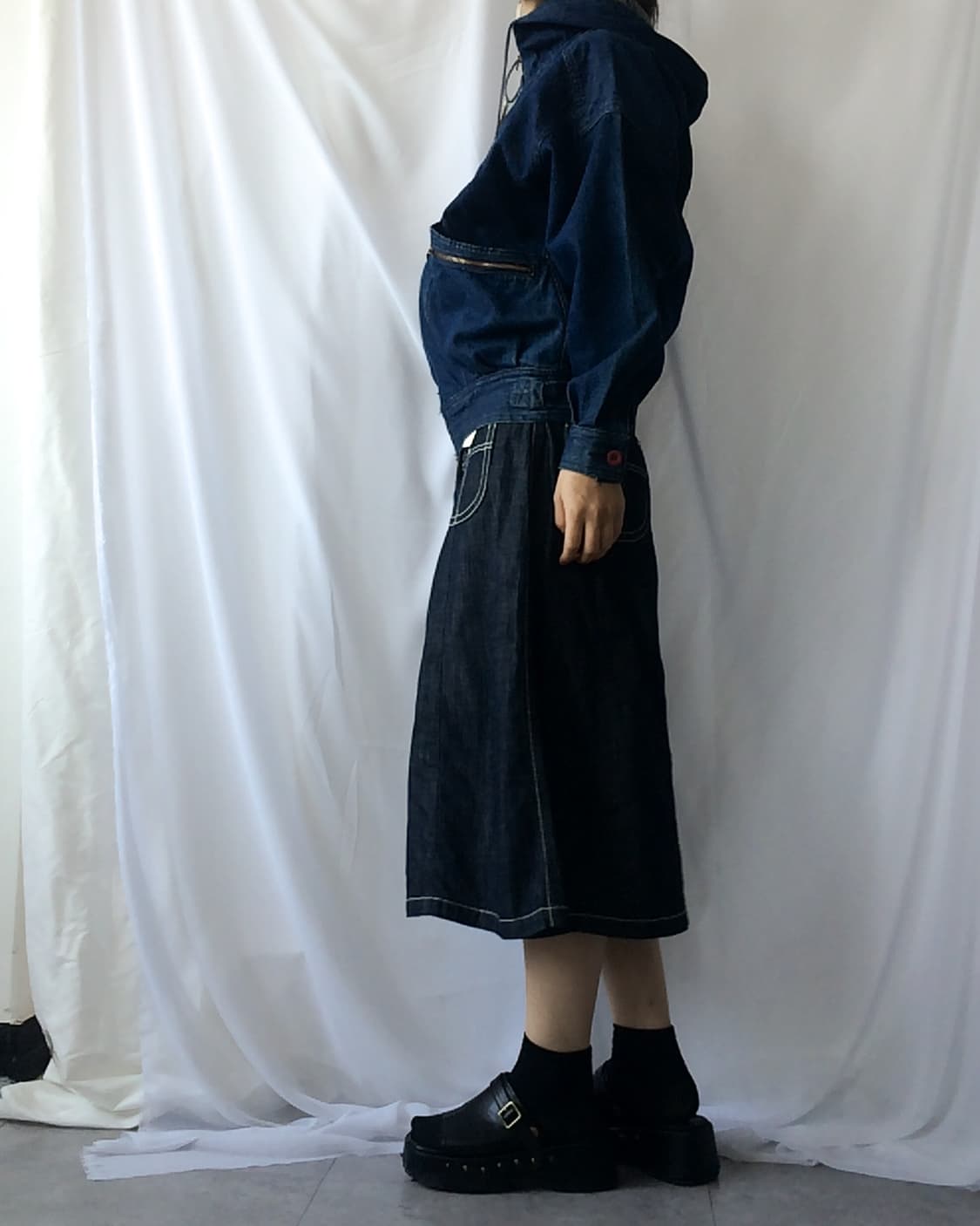 Stitch point midi skirt 상품이미지7