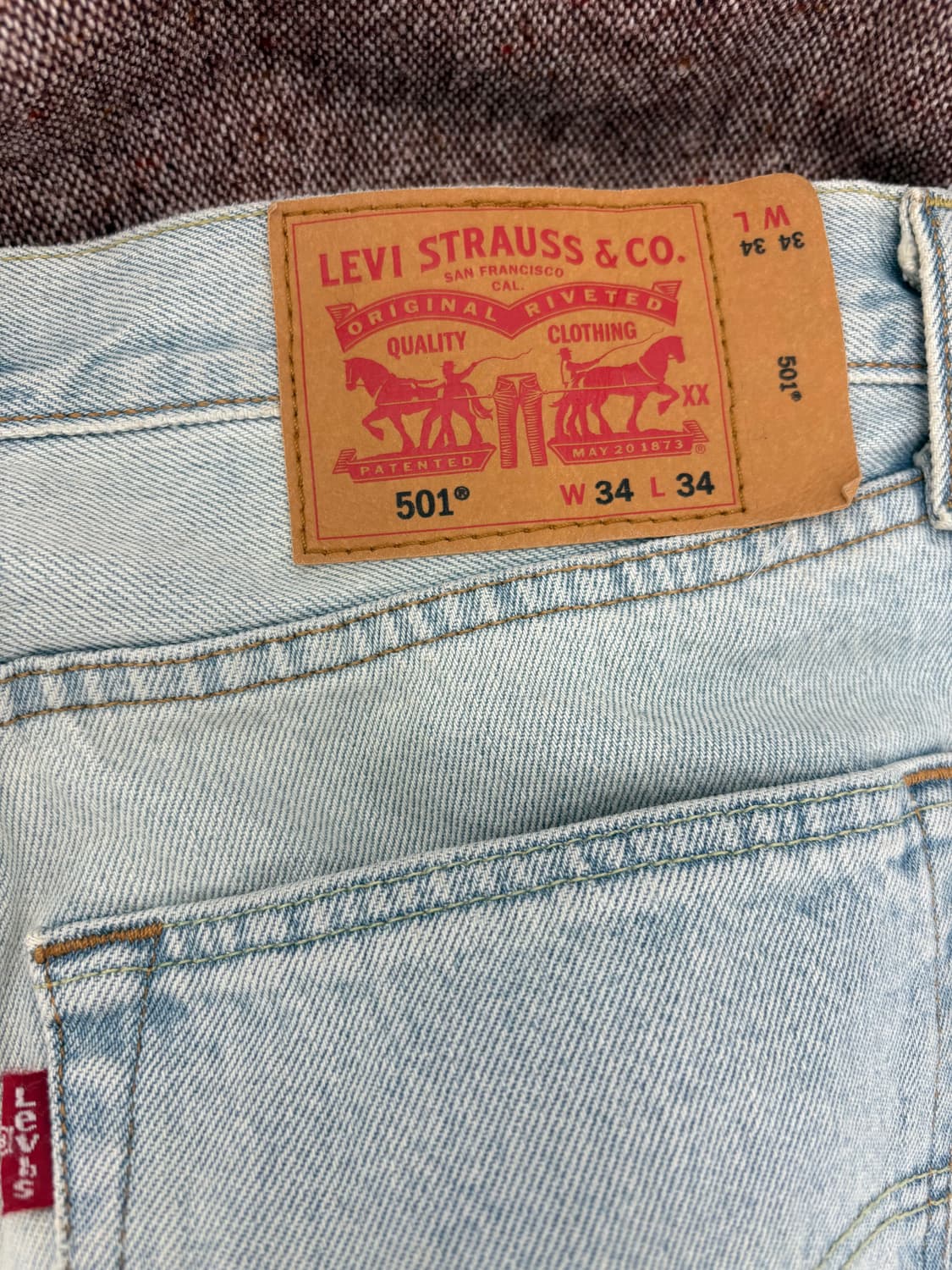 👖 Levi’s 501® 연청 데님 팬츠 (W34 / L34) 상품이미지4