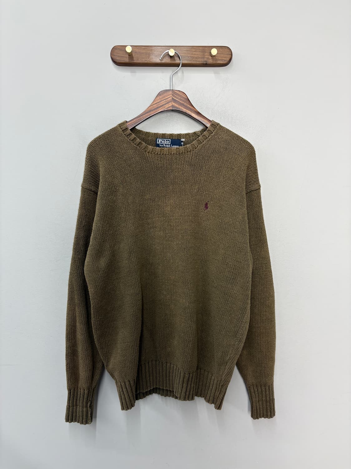 폴로랄프로렌 버건디포니 라운드넥 베이직 니트 A3689 상품이미지2