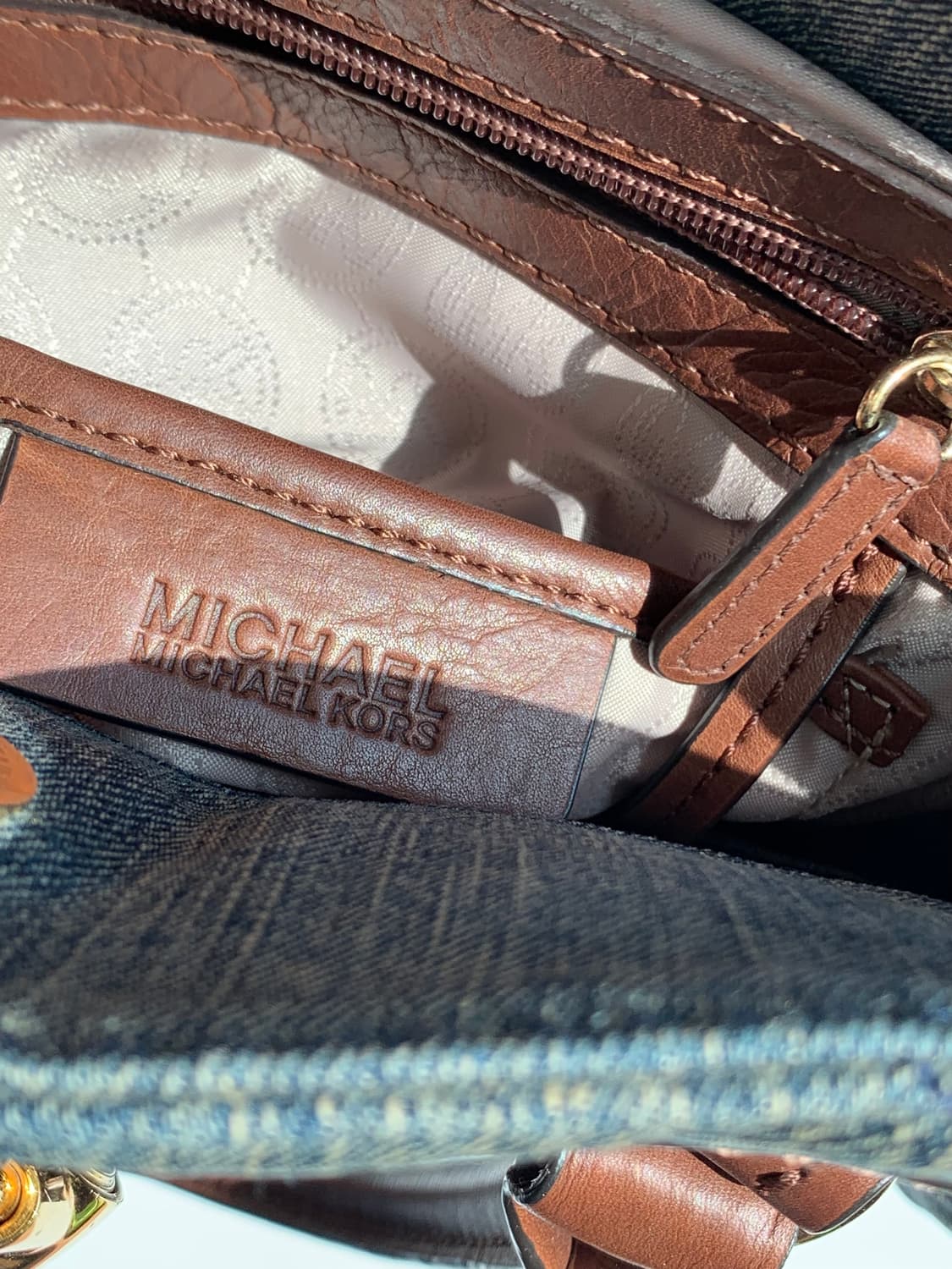 Michael Kors Bule Denim Hamiltom Bag 상품이미지8