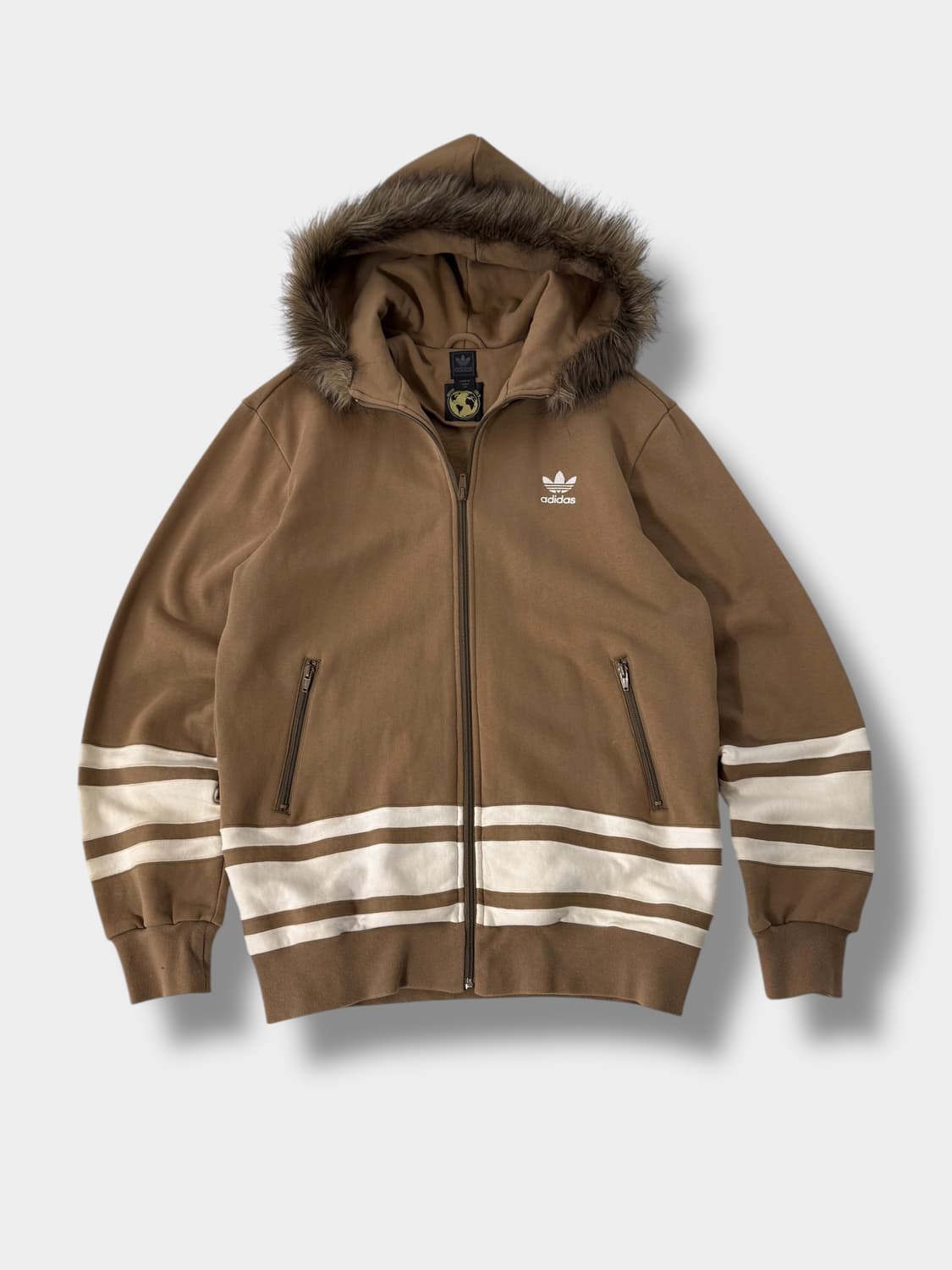 아디다스 루즈핏 울프죠 트리밍 스웻 후드집업 상품이미지1