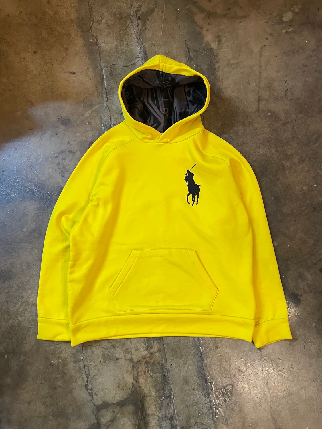 폴로 랄프로렌 빅포니 메쉬 후드 스웻 셔츠 옐로우 상품이미지1