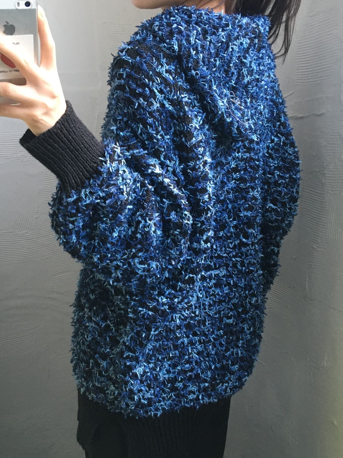 Andersson Bell 앤더슨벨 블루 프린지 후드 니트  상품이미지2