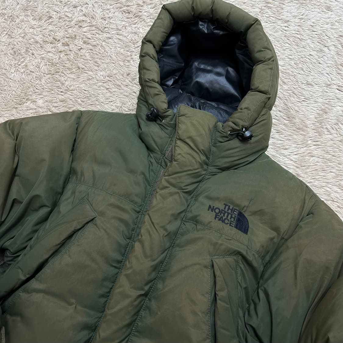 노스페이스 800필 구스다운 워싱 올리브 카키  상품이미지3