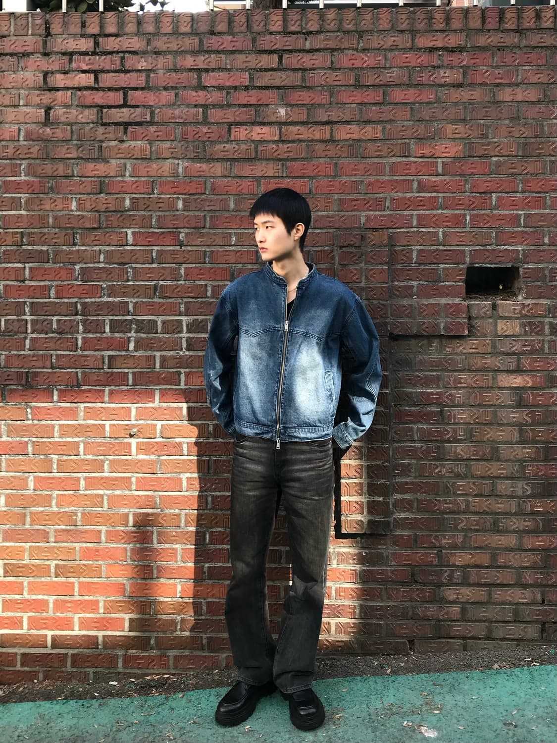 EMAR 스탠드넥 데님 집업 자켓 상품이미지2