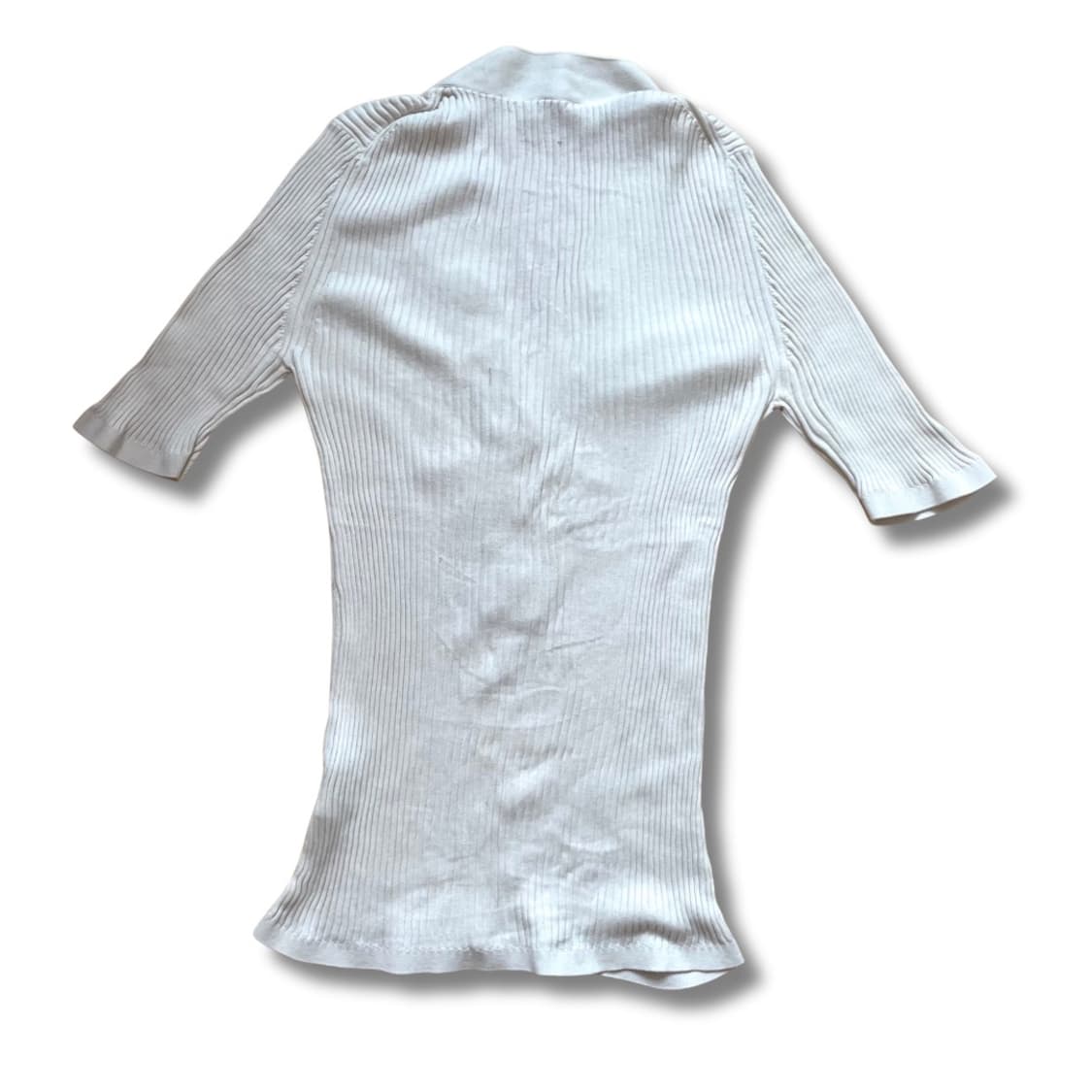 COS Ribbed V-Neck Button Ivory Top 상품이미지6