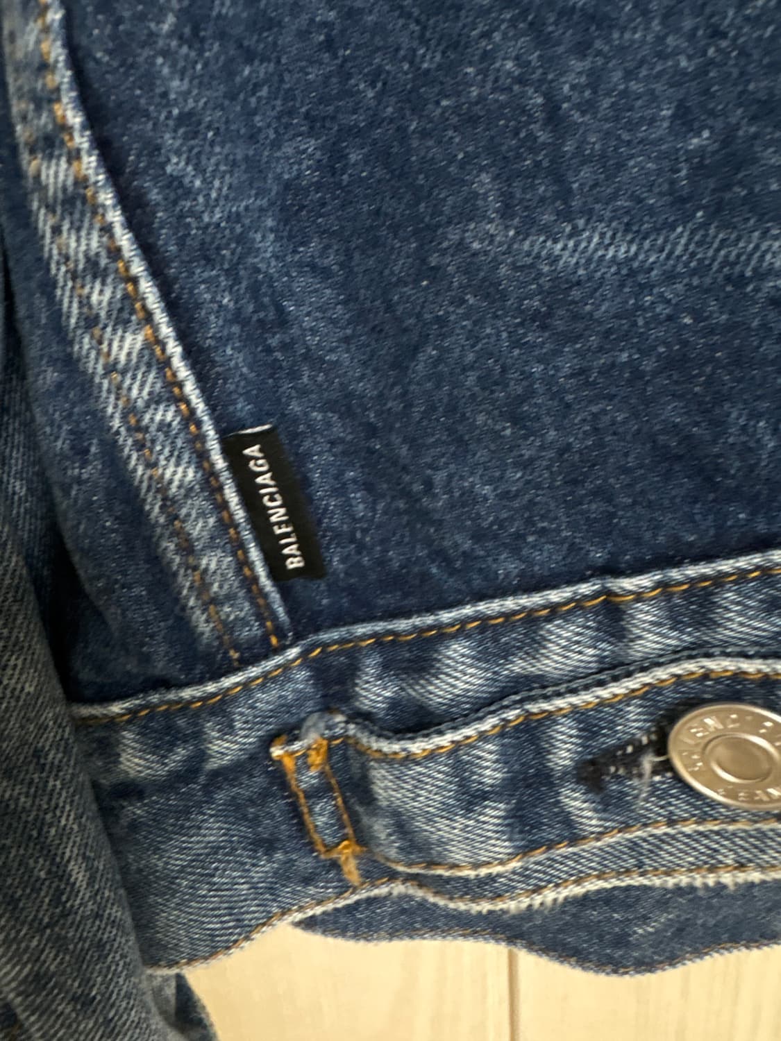 발렌시아가 백로고 데님 청자켓 44사이즈 상품이미지5