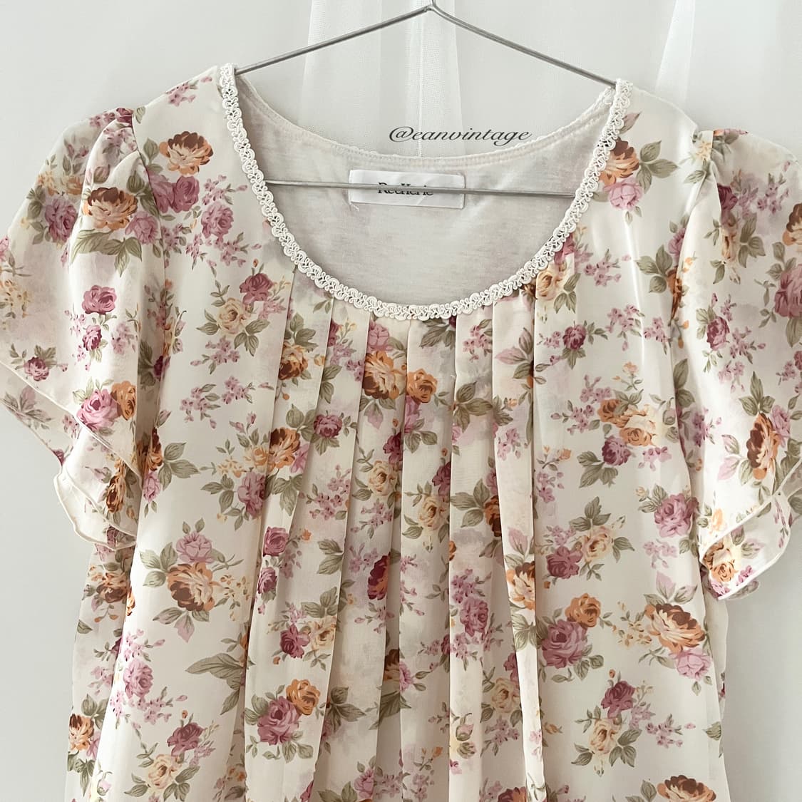 flower pattern lace blouse 상품이미지3