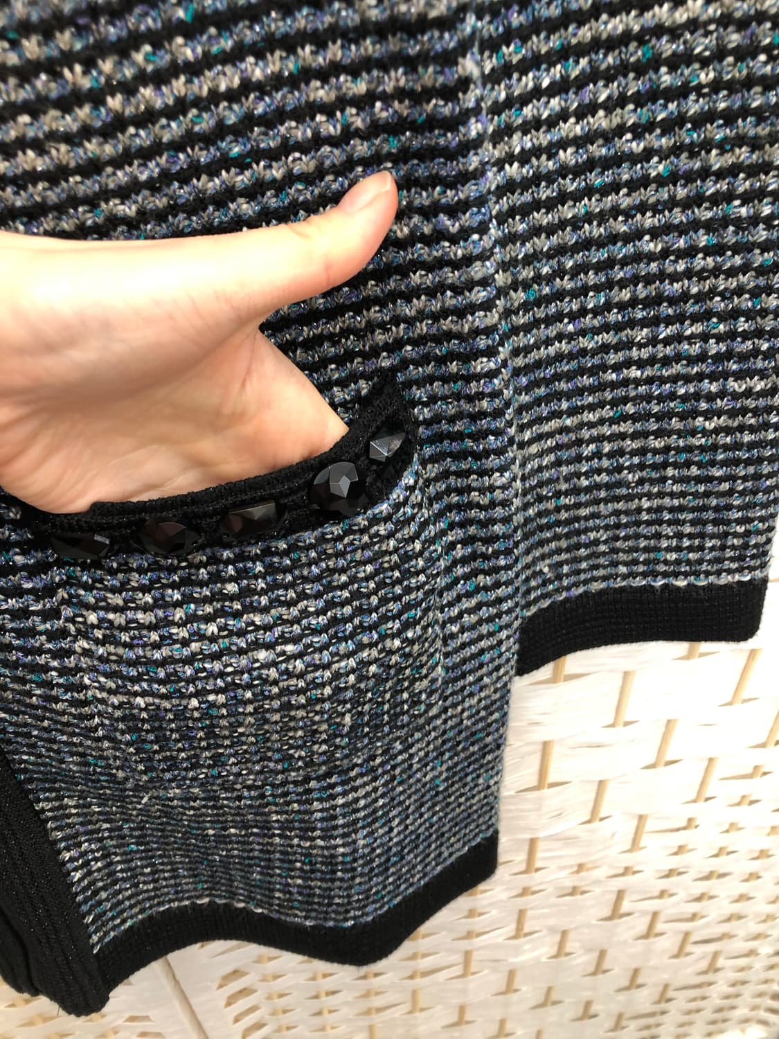 비즈포켓 트위드가디건 상품이미지4