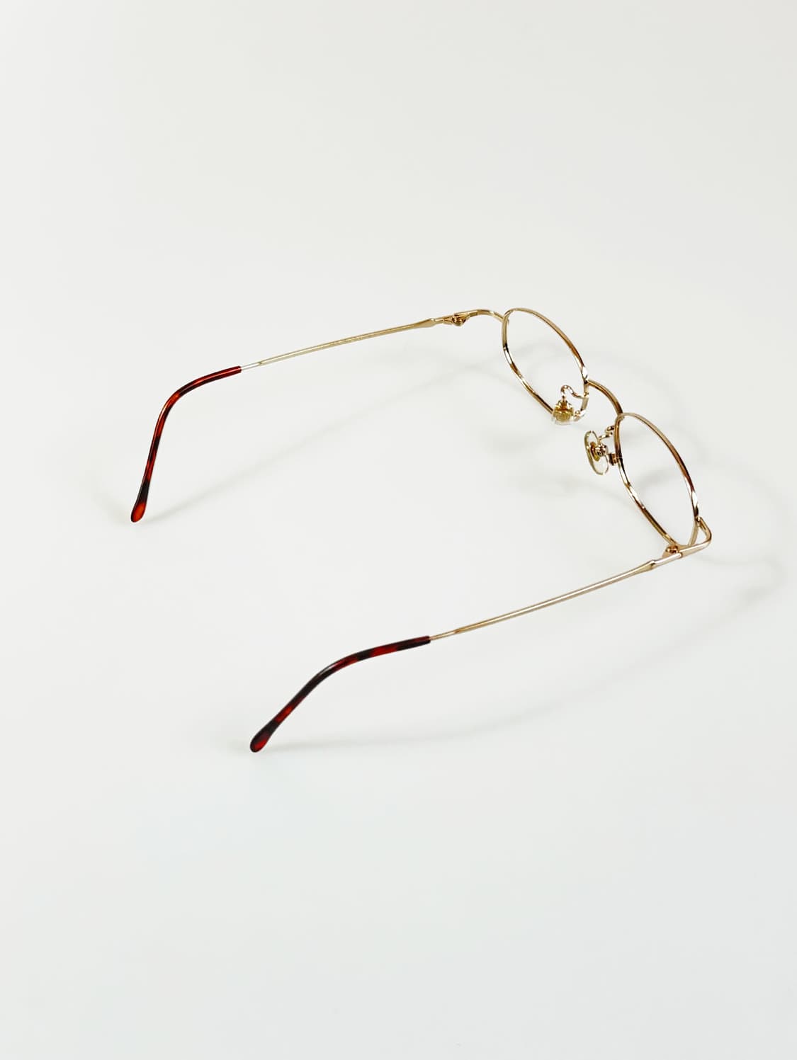90s 서전 CLARTE 골드 메탈 슬림 오벌 빈티지 안경 상품이미지5