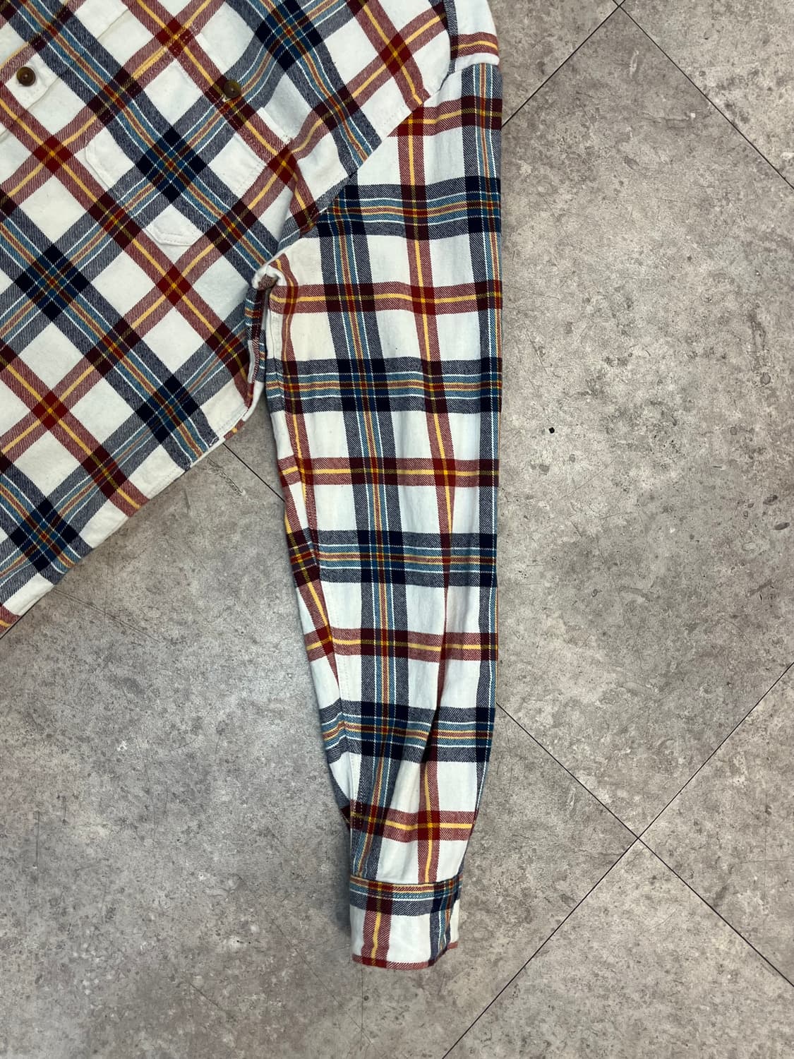 갭 체크 셔츠 아이보리 L #csz3339 상품이미지7