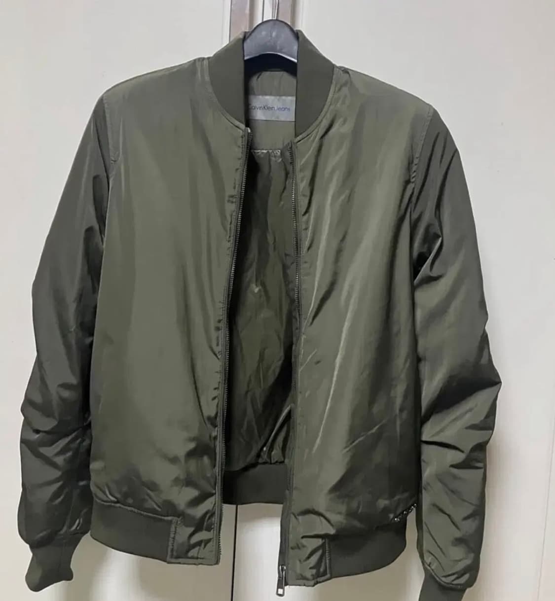 캘빈클라인 진 카키색 봄버 블루종 자켓 ma-1 상품이미지1