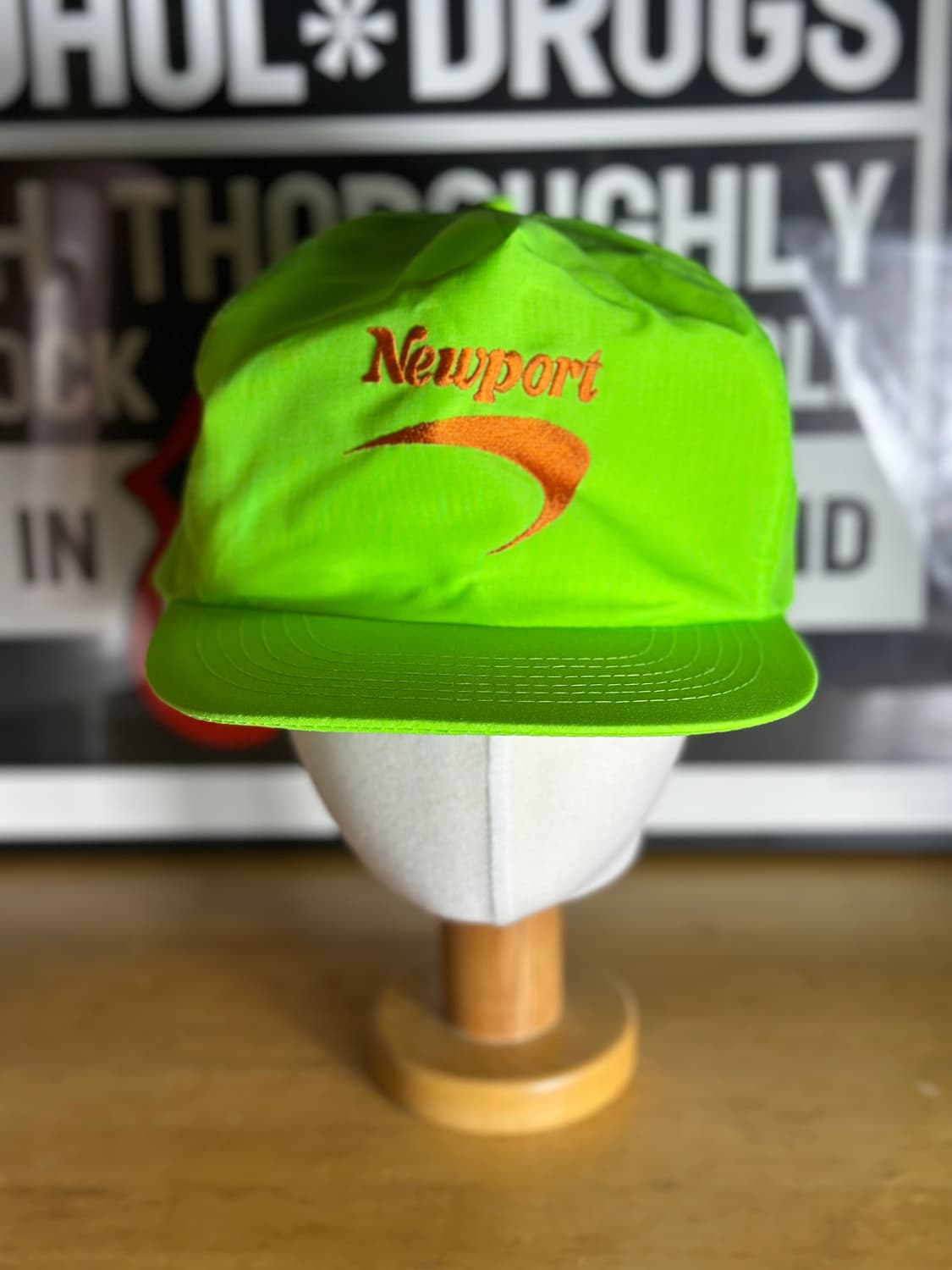 Deadstock 90s Newport 빈티지 나일론 러닝 모자 상품이미지1