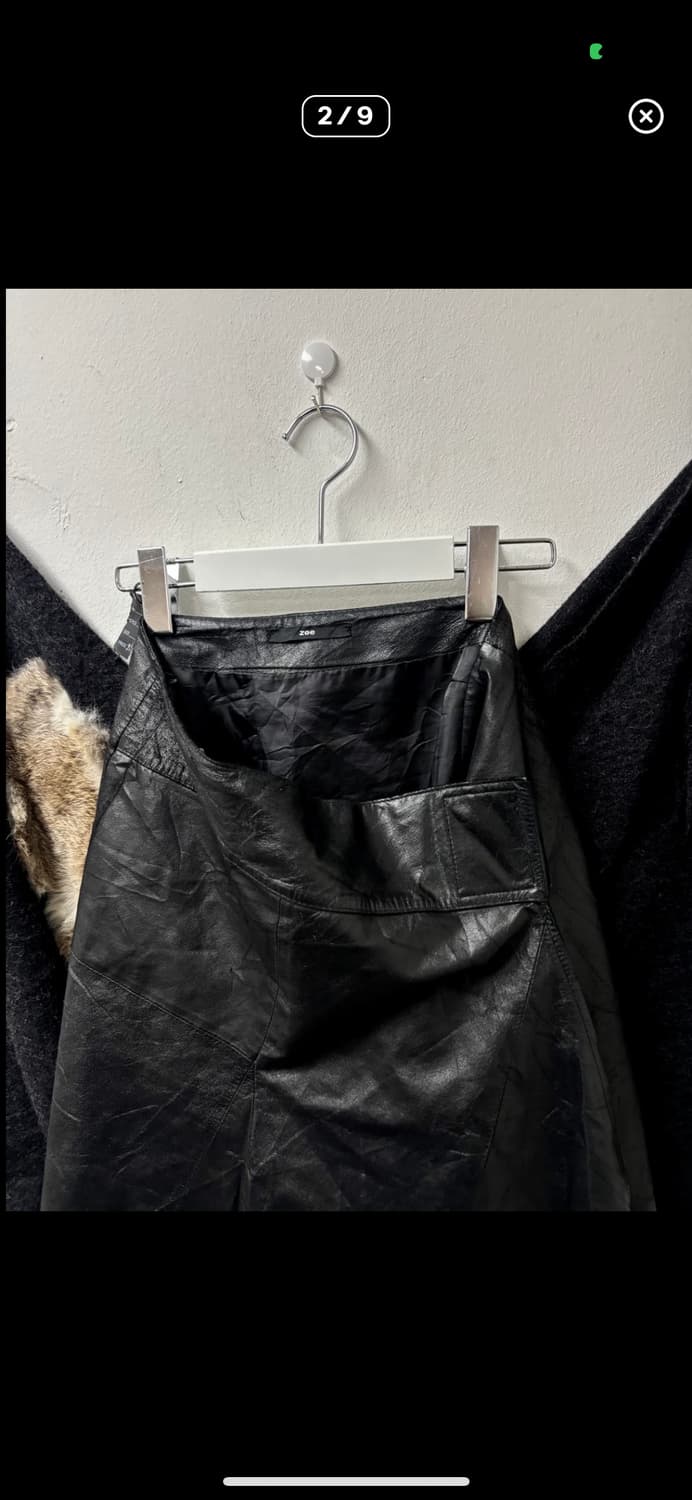 디자인 레더 롱스커트 상품이미지2