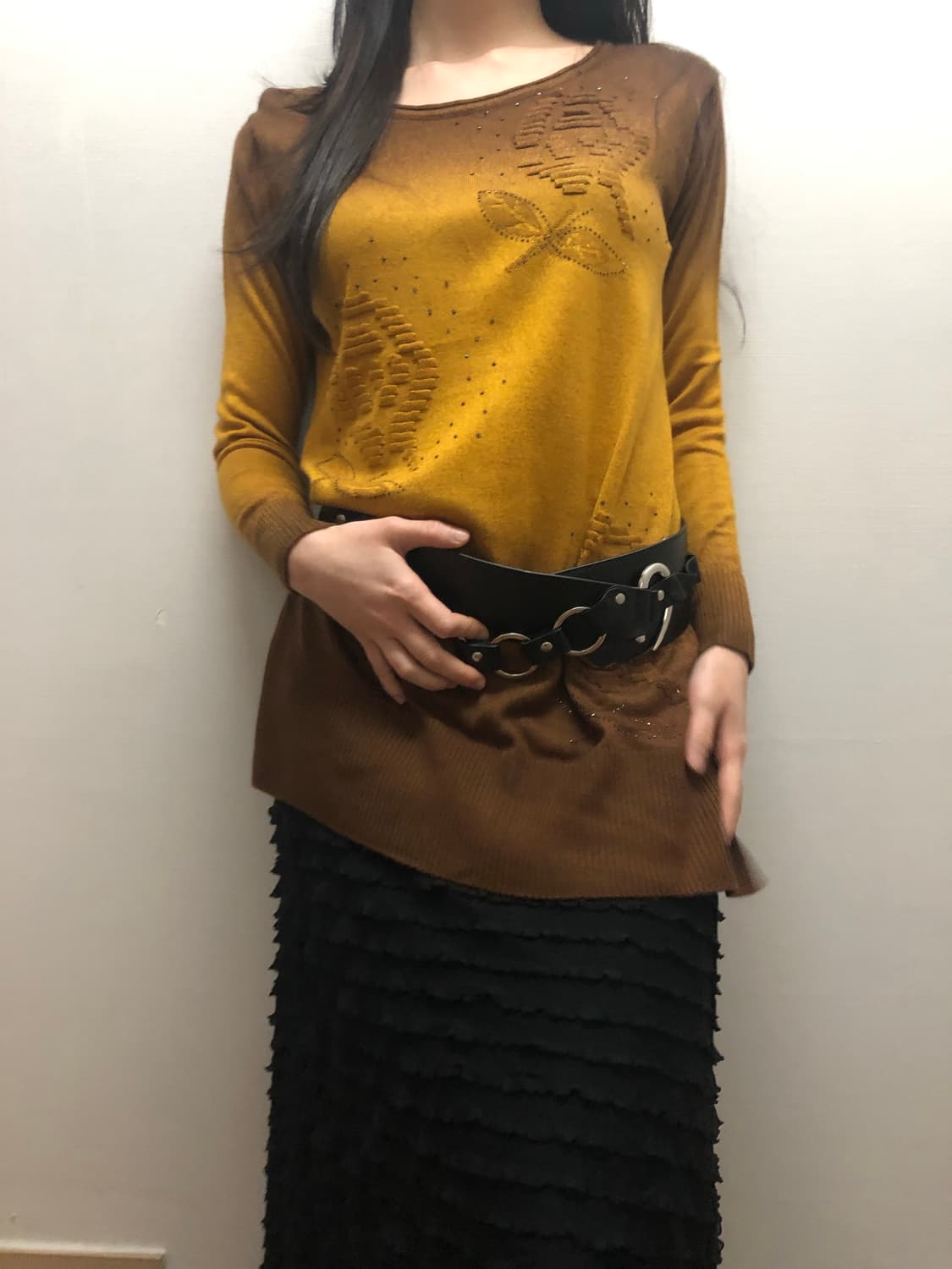 빈티지 브라운 그라데이션 오리엔탈 니트 상품이미지6